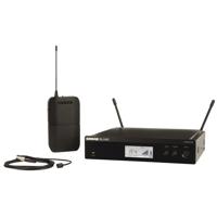 

Shure BLX14R/W93 Lavalier Wireless System, Includes BLX1 Bodypack Transmitter, BLX4R Rack Mount Receiver, WL93 Lavalier Microphone, H10: 542.125-571.800MHz