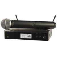 

Shure BLX24R/SM58 Handheld Wireless System, Includes BLX4R Rack Mount Receiver, BLX2 Handheld Transmitter with SM58 Microphone, H9: 512.125-541.800MHz