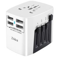 

Sanho Zikko 25W 4-Port USB Type-A Worldwide Travel Adapter, Pearl White