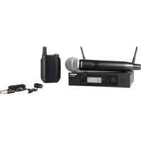 

Shure GLXD124R/85 Wireless System (Z2 Band: 2400 - 2483.5 MHz), Includes GLXD1 Bodypack Transmitter, GLXD2 Handheld Transmitter, GLXD4R Receiver, WL185 Cardioid Lavalier Microphone