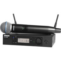 

Shure GLXD24R/B58 Wireless System (Z2 Band: 2400 - 2483.5 MHz), Includes GLXD2 Handheld Transmitter, GLXD4R Receiver