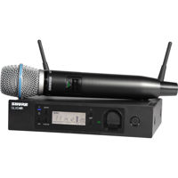 

Shure GLXD24R/B87A Wireless System (Z2 Band: 2400 - 2483.5 MHz), Includes GLXD2 Handheld Transmitter, GLXD4R Receiver