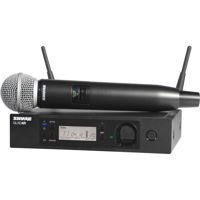 

Shure GLXD24R/SM58 Wireless System (Z2 Band: 2400 - 2483.5 MHz), Includes GLXD2 Handheld Transmitter, GLXD4R Receiver