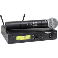 

Shure ULXS24/BETA58-G3 Wireless Handheld Microphone System with ULXS4 Diversity Receiver, ULX2 Handheld Transmitter with Beta 58 Capsule - G3 Frequency 470-505MHz