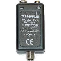 

Shure PS9US 9-volt Battery Eliminator for P2R, P4R, P4HW, T1, T1G, LX1, UT1, ULX1, MX1BP and VP3 Bodypack Receivers