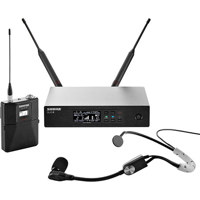 

Shure QLXD14/SM35 Headworn Wireless Microphone System, H50/534-598MHz, Includes QLXD1 Bodypack Transmitter, QLXD4 Receiver, SM35 Headset Condenser Mic