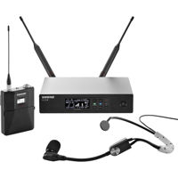 

Shure QLXD14/SM35 Headworn Wireless Microphone System, Includes QLXD1 Wireless Bodypack Transmitter, QLXD4 Digital Wireless Receiver and SM35 Performance Headset Condenser Microphone, V50: 174.120 to 215.820 MHz Frequency Band