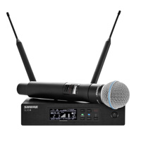 

Shure Shure QLXD24/B58 VHF Handheld Wireless Microphone System, Includes QLXD2/BETA58A Handheld Wireless Microphone Transmitter and QLXD4 Digital Wireless Receiver, V50: 174.120 to 215.820 MHz Frequency Band, Open Box