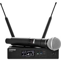 

Shure QLXD24/SM58 VHF Handheld Wireless Microphone System, Includes QLXD2/SM58 Handheld Wireless Microphone Transmitter and QLXD4 Digital Wireless Receiver, V50: 174.120 to 215.820 MHz Frequency Band
