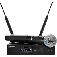

Shure QLXD24 Wireless Microphone System, G50 470-534 MHz, Includes QLXD4 Digital Wireless Receiver, QLXD2 Handheld Transmitter, BETA58A Cartridge