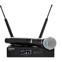 

Shure QLXD24 Wireless Microphone System, H50 534-598 MHz, Includes QLXD4 Digital Wireless Receiver, QLXD2 Handheld Transmitter, BETA58A Cartridge