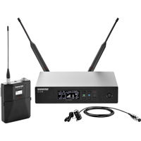 

Shure QLXD14/83 Lavalier Wireless Microphone System, Includes QLXD1 Wireless Bodypack Transmitter, QLXD4 Digital Wireless Receiver, WL183 Omnidirectional Lavalier Microphone, Frequency Range X52: 902-928MHz