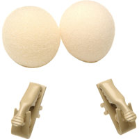 

Shure RK304 Foam Windscreen & Tie Clip for SM93, WL93 & WL93T Lavalier Microphones, Set of 2, Tan