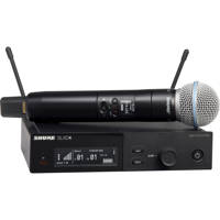 

Shure SLXD24/B58 Single-Channel Digital Wireless Vocal System with Beta 58 Microphone Capsule, G58: 470-514MHz