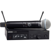 

Shure SLXD24/B58 Single-Channel Digital Wireless Vocal System with Beta 58 Microphone Capsule, H55: 514-558MHz