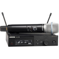 

Shure SLXD24/B87A Single-Channel Digital Wireless Vocal System with Beta 87A Microphone Capsule, G58: 470-514MHz