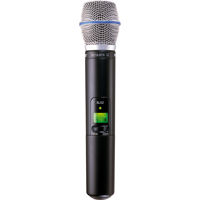 

Shure SLX2/BETA87A Handheld Wireless UHF Transmitter with BETA 87A Supercardioid Microphone Capsule, H19: 542-572MHz Frequency Band