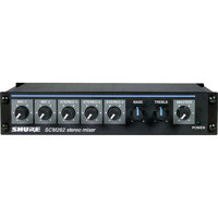 

Shure SCM262 Stereo Microphone Mixer with 2 XLR Mic Inputs, Stereo 1/4" Outputs, Stereo RCA Outputs, 12 V Phantom Power