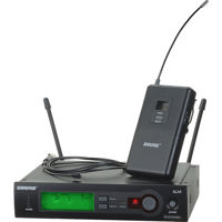 

Shure SLX14/93 Lavalier Wireless System, Includes SLX1 Bodypack Transmitter, SLX4 Diversity Receiver and WL93 Lavalier Condenser Microphone, H19: 542.275 to 571.750 MHz Frequency Band