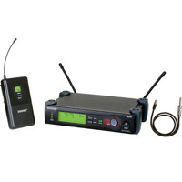 

Shure SLX14 Instrument Wireless System, Includes SLX4, SLX1, WA302 Cable, Bag, Short/Long Rack Mount Bar, Link Bar, Extension Cables, G4/470-494MHz