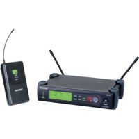 

Shure SLX14 Wireless Instrument System, Includes SLX4 Receiver, SLX1 Bodypack Transmitter and WA302 Instrument Cable, H19: 542-572MHz Frequency Band