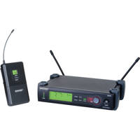 

Shure SLX14 Instrument Wireless System, Includes SLX4, SLX1, WA302 Cable, Bag, Short/Long Rack Mount Bar, Link Bar, Extension Cables, H5/518-542MHz