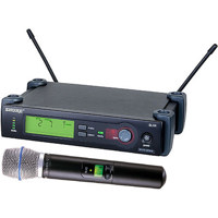 

Shure SLX24/BETA87A-G4 Wireless Microphone System (G4/470-494 MHz), Includes SLX4 Receiver, SLX2 Handheld Transmitter and Beta 87A Microphone