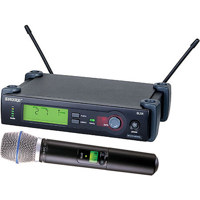 

Shure SLX24/BETA87C-G5 Wireless Microphone System (G5/494-518 MHz), Includes SLX4 Receiver, SLX2 Handheld Transmitter and Beta 87C Microphone