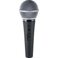 

Shure SM48S-LC Cardioid Dynamic Handheld Wired Microphone with Lockable On / Off Switch.