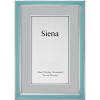 

Tizo Design Siena Narrow Enamel Collection 5x7" Frame - Silver Plated Color: Baby Blue.