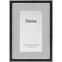 

Tizo Design Siena Narrow Enamel Collection 4x6" Frame - Silver Plated Color: Black.