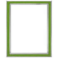

Tizo Design Siena Narrow Enamel Collection 5x7" Frame - Silver Plated Color: Green.