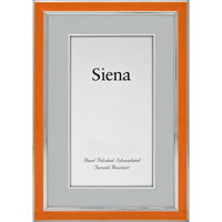 

Tizo Design Siena Narrow Enamel Collection 5x7" Frame - Silver Plated Color: Orange.