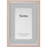 

Tizo Design Siena Narrow Enamel Collection 4x6" Frame - Silver Plated Color: Pink.