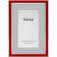 

Tizo Design Siena Narrow Enamel Collection 5x7" Frame - Silver Plated Color: Red.