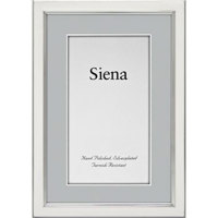 

Tizo Design Siena Narrow Enamel Collection 5x7" Frame - Silver Plated Color: White.