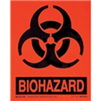 

Sirchie Black On Fluorescent Red Biohazard Label, 100 Pack