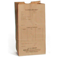 

Sirchie Preprinted Kraft Evidence Bag, Set of 100, 5" x 3.125" x 9.875"