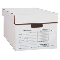 

Sirchie Evidence/Records Box, 24x12x10", White, Set of 10