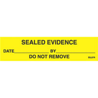 

Sirchie Sealed Evidence Labels, Roll of 250, Yellow with Black Print
