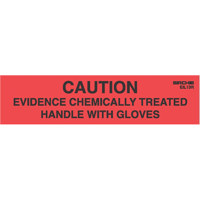 

Sirchie Caution Evidence Chemically Treated Labels, 1" X 4", Roll of 250