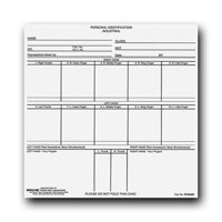 

Sirchie 8x8" Standard Personal Record Card, Set of 100