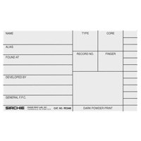 

Sirchie Combination Backing/Record Cards for Latent Prints, 100 Pack, White
