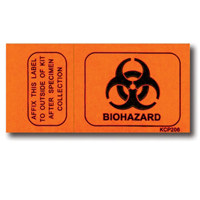 

Sirchie Biohazard Label, Black/Fluorescent Orange, 1x1-1/4", 100 Pack