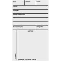 

Sirchie White Lifted Print Backing/Sketch/Record Card, 500 Pack