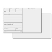 

Sirchie Lifted Print Backing / Sketch / Record Cards, 5-1/2x8-1/2", White
