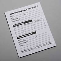 

Sirchie Drug Field Test Results Log, 25 Sheet Pad