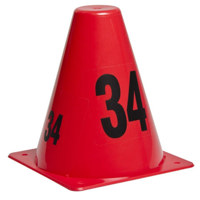 

Sirchie SIRCHMARK 6" Evidence Marking Cones, Set of 20, Sequence 21-40, Red