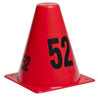 

Sirchie SIRCHMARK 6" Evidence Marking Cones, Set of 20, Sequence 41-60, Red