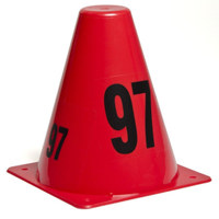 

Sirchie SIRCHMARK 6" Evidence Marking Cones, Set of 20, Sequence 81-100, Red